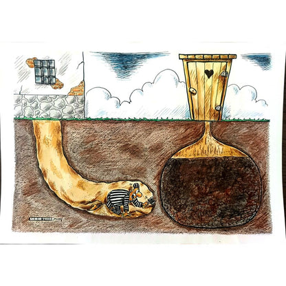 Alexander Markelov 29x21cm Orijinal Karikatür BOD02569