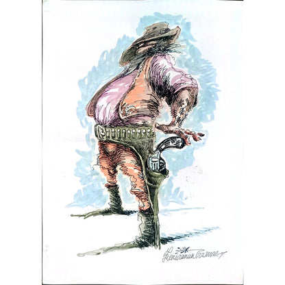 Goran Celicanin 29x21cm Orijinal Karikatür BOD02571