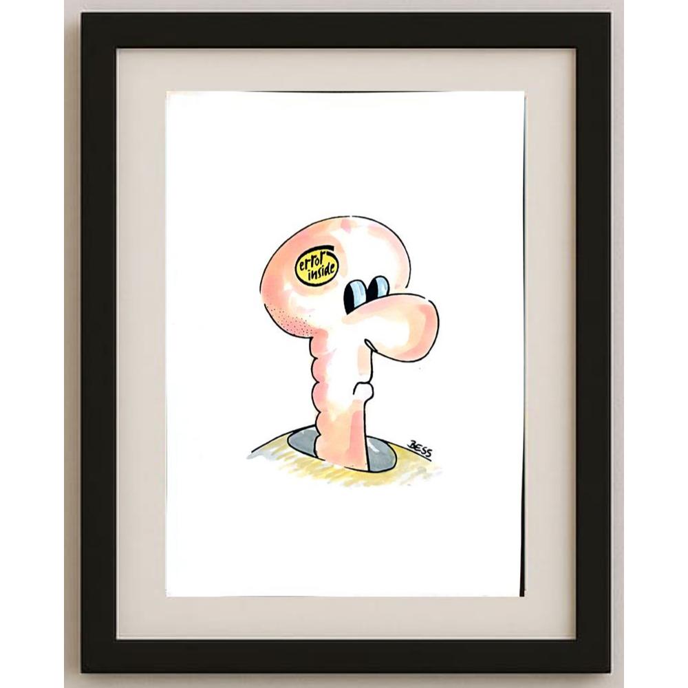 Winfried Besslich 29x21cm Orijinal Karikatür BOD02574