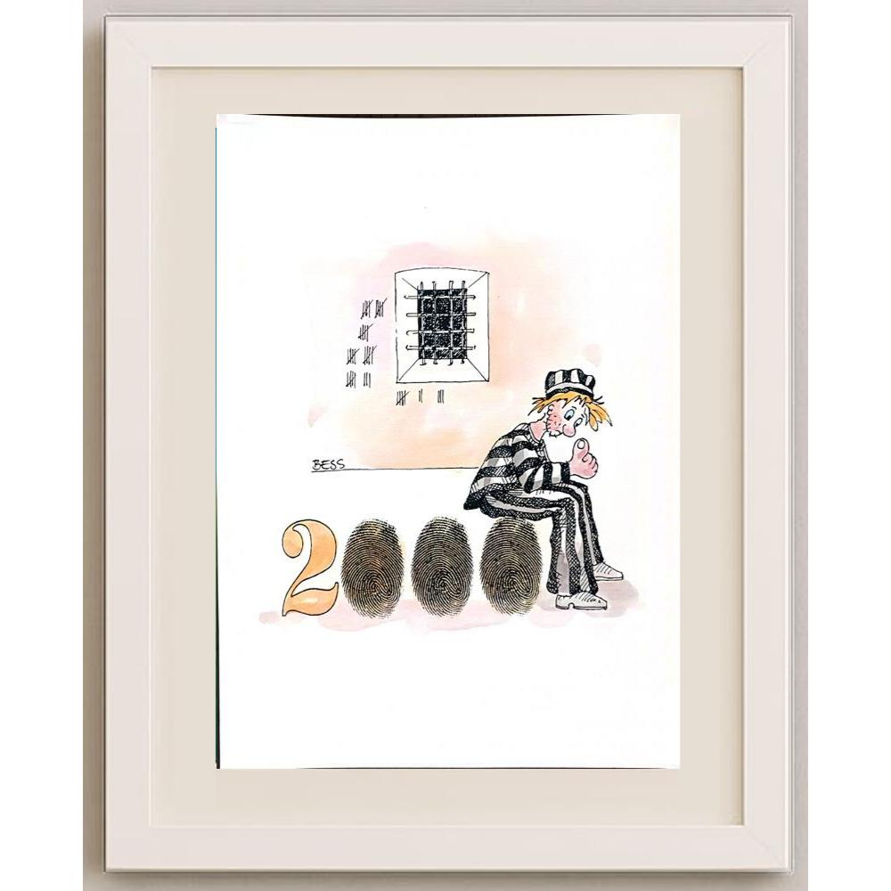 Winfried Besslich 29x21cm Orijinal Karikatür BOD02575