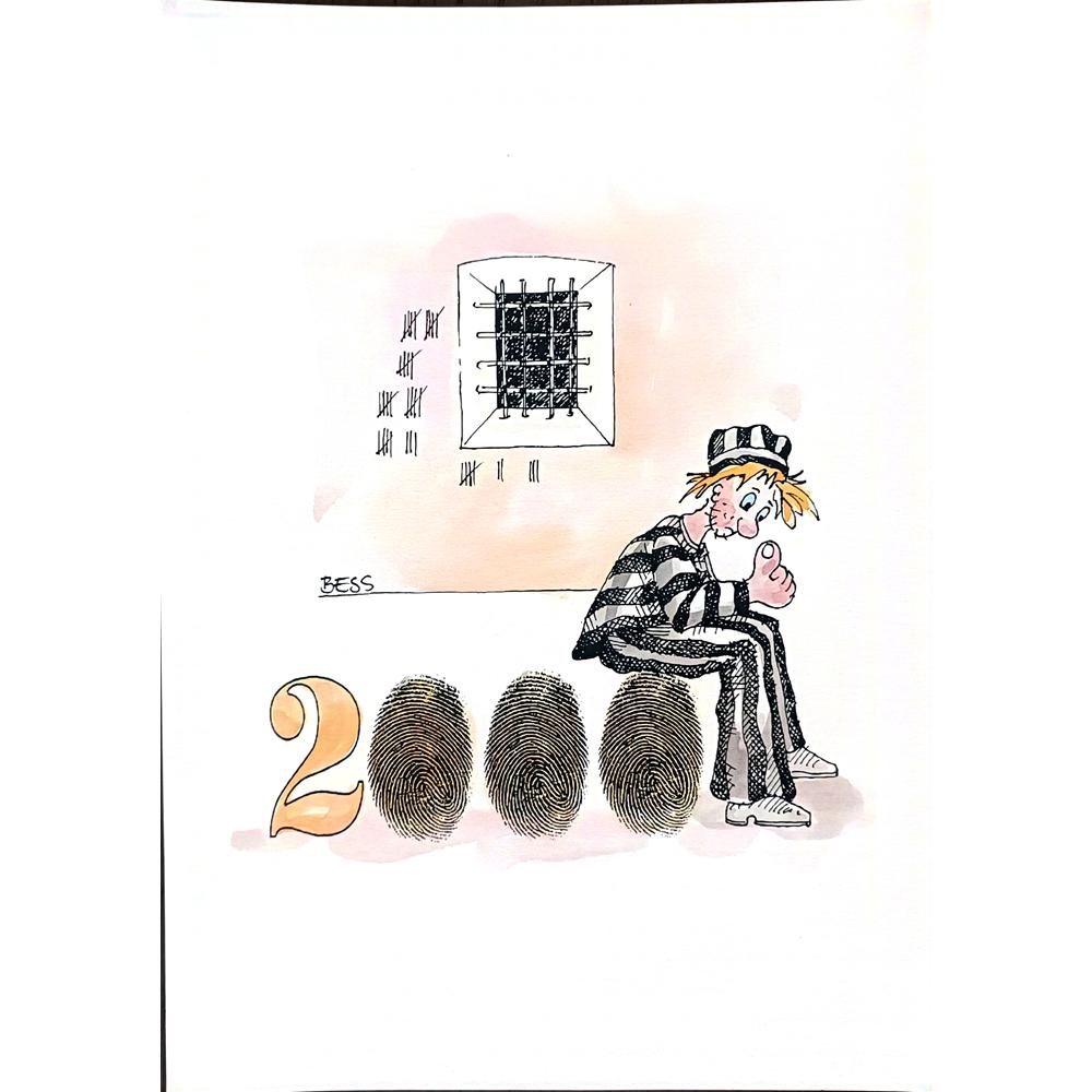 Winfried Besslich 29x21cm Orijinal Karikatür BOD02575
