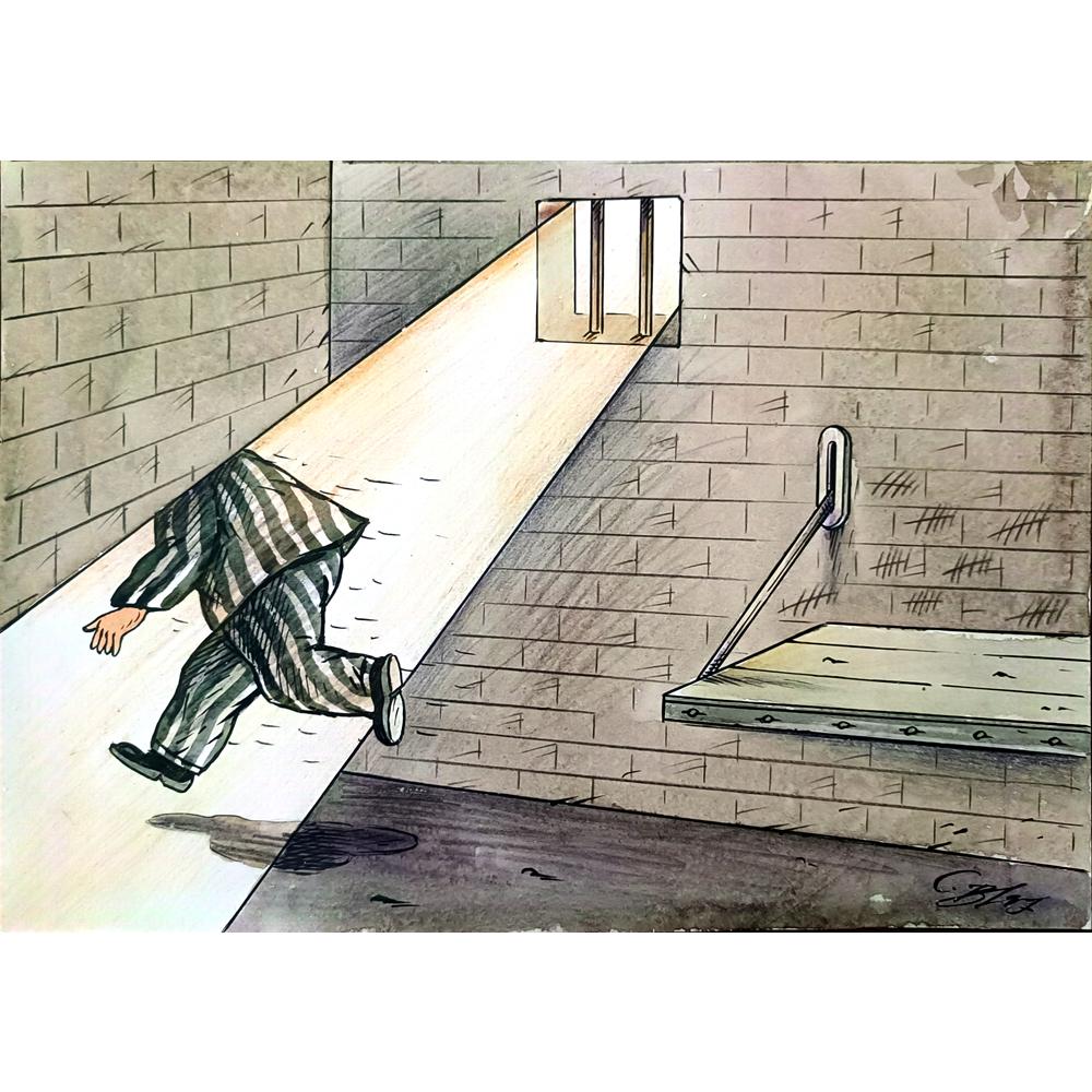 Semerenko Vladimir 29x21cm Orijinal Karikatür BOD02581