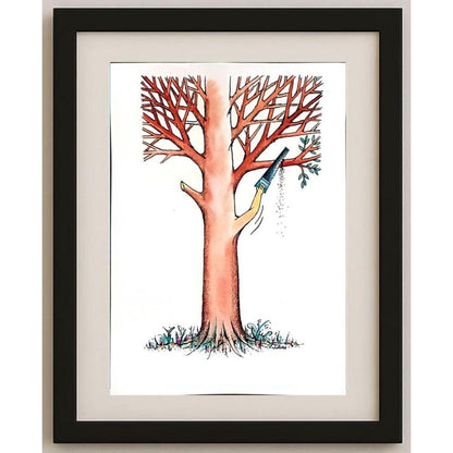 Vladimiras Beresniovas 29x21cm Orijinal Karikatür BOD02584