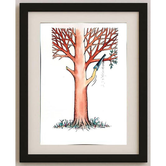 Vladimiras Beresniovas 29x21cm Orijinal Karikatür BOD02584