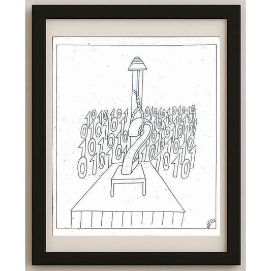 Reza Abedi 25x21cm Orijinal Karikatür BOD02585