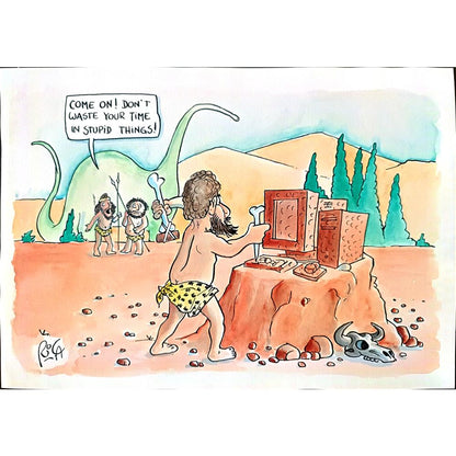 Ricardo Nunes 29x21cm Orijinal Karikatür BOD02586