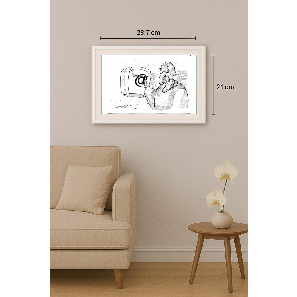 Zoran Zlaticanin 29x21cm Orijinal Karikatür BOD02587