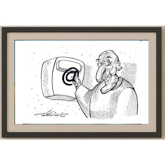 Zoran Zlaticanin 29x21cm Orijinal Karikatür BOD02587