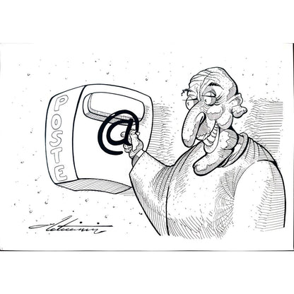 Zoran Zlaticanin 29x21cm Orijinal Karikatür BOD02587