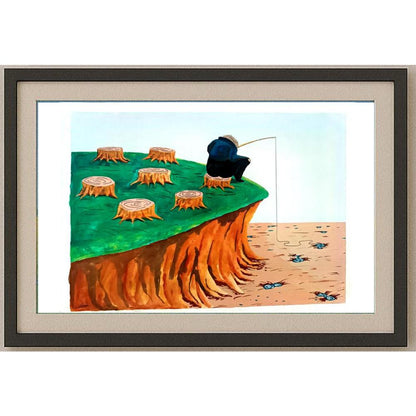 Rahardi Handining 29x21cm Orijinal Karikatür BOD02589