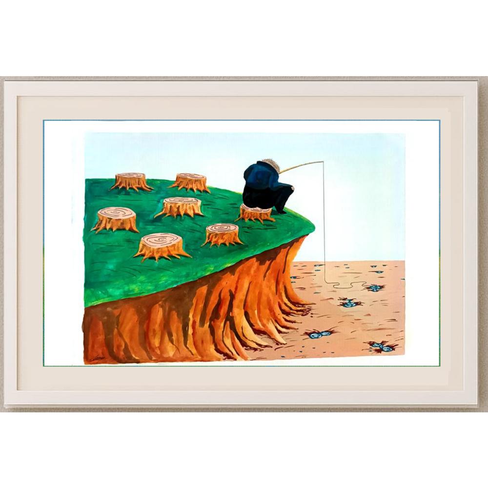 Rahardi Handining 29x21cm Orijinal Karikatür BOD02589