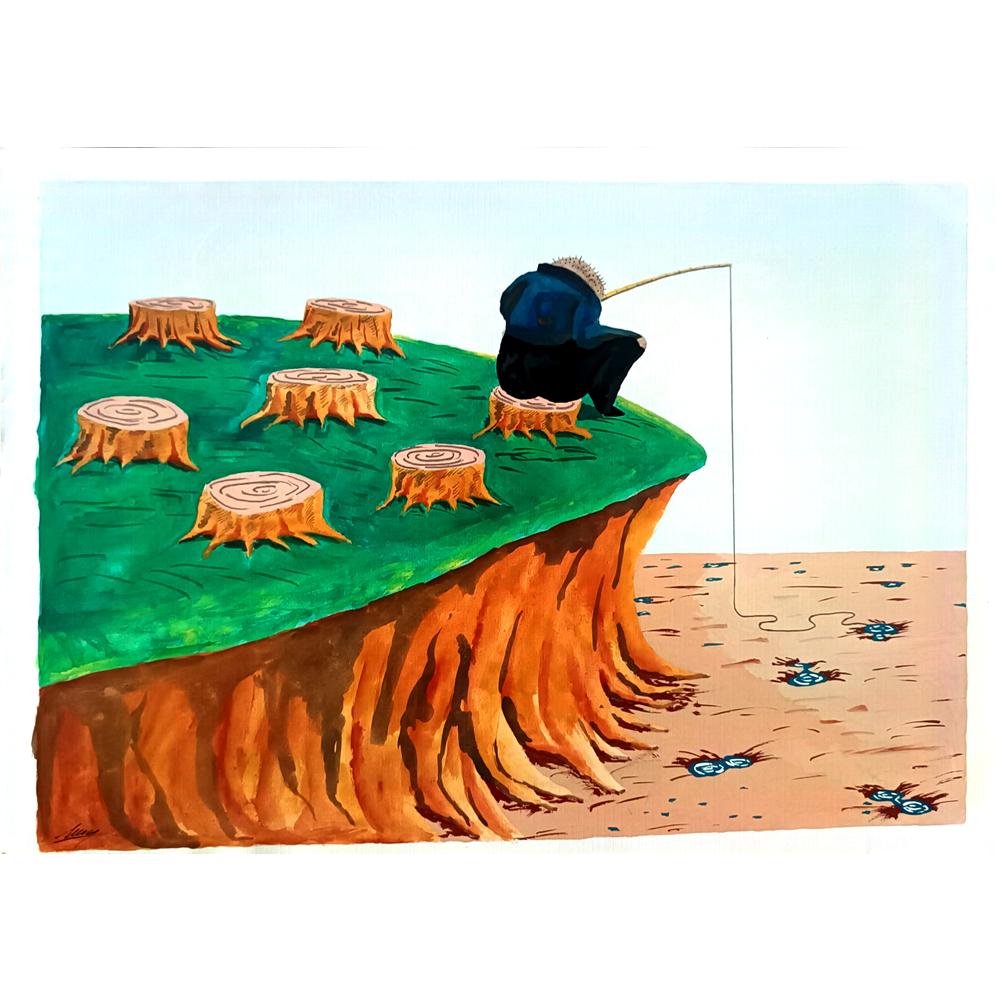 Rahardi Handining 29x21cm Orijinal Karikatür BOD02589