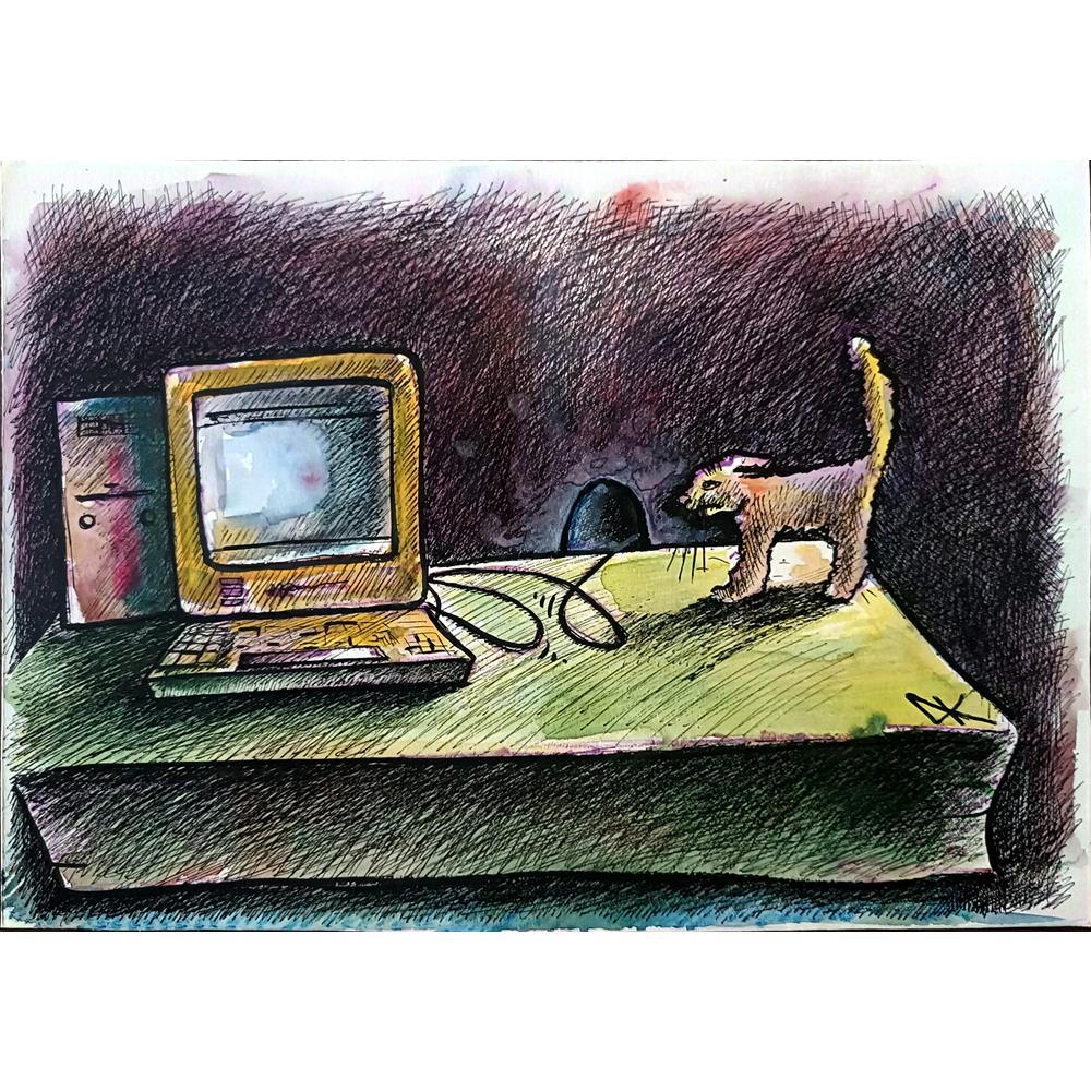 Danila Kosova 29x21cm Orijinal Karikatür BOD02594