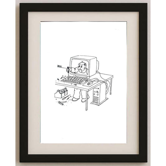 Winfried Besslich 29x21cm Orijinal Karikatür BOD02598