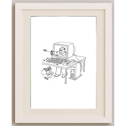 Winfried Besslich 29x21cm Orijinal Karikatür BOD02598