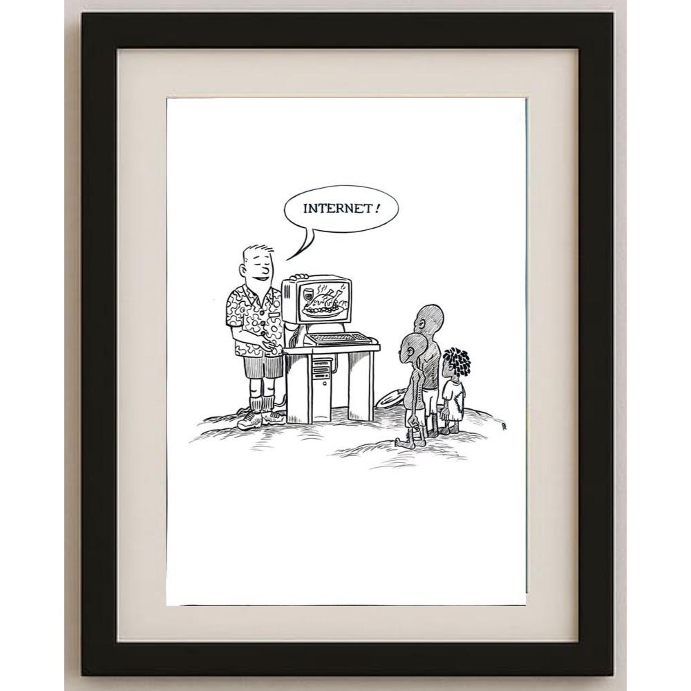 Renato Bruno 29x21cm Orijinal Karikatür BOD02599
