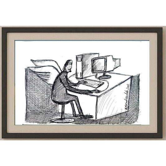 Moradizadeh 29x21cm Orijinal Karikatür BOD02603