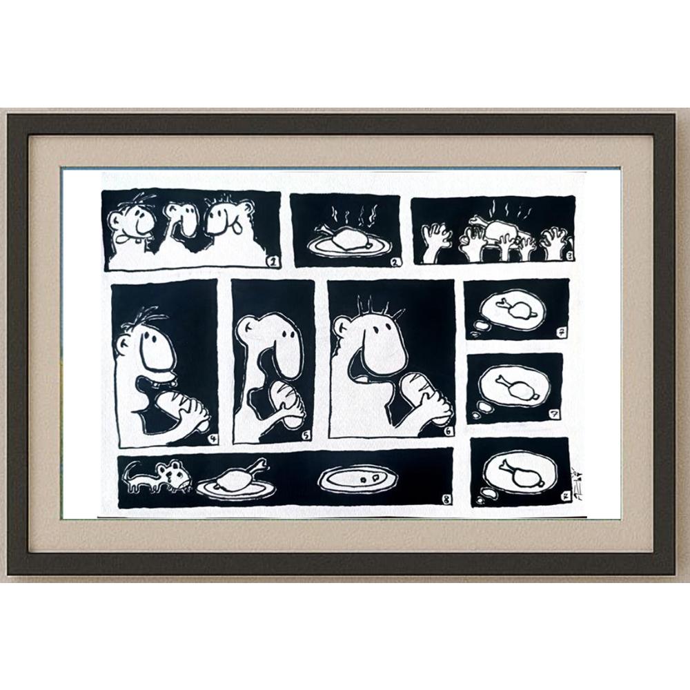 Masoom Ahi Andi 29x21cm Orijinal Karikatür BOD02605