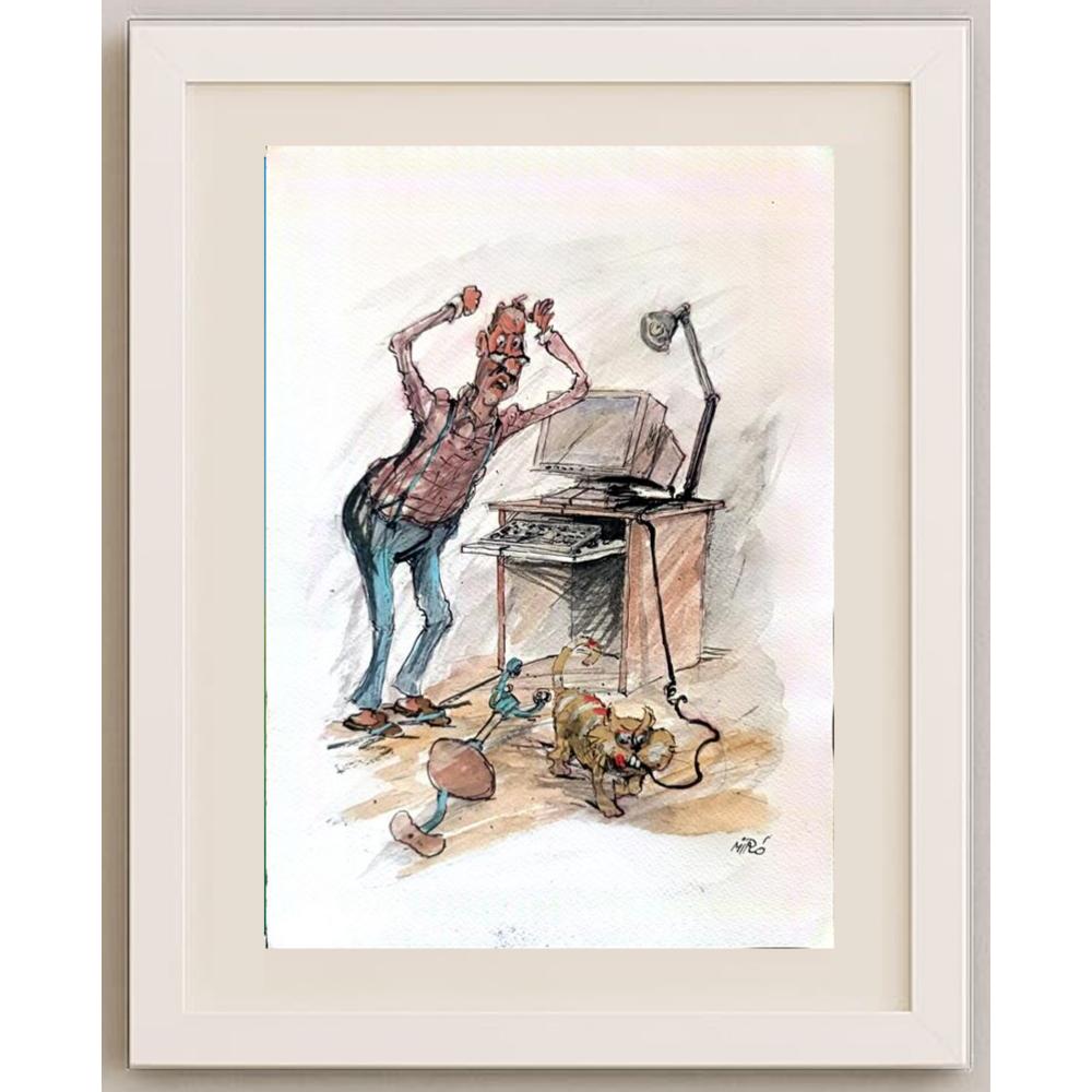 Georgijevski Miroslav 35x25cm Orijinal Karikatür BOD02606