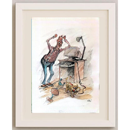 Georgijevski Miroslav 35x25cm Orijinal Karikatür BOD02606