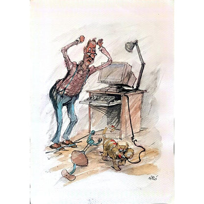 Georgijevski Miroslav 35x25cm Orijinal Karikatür BOD02606