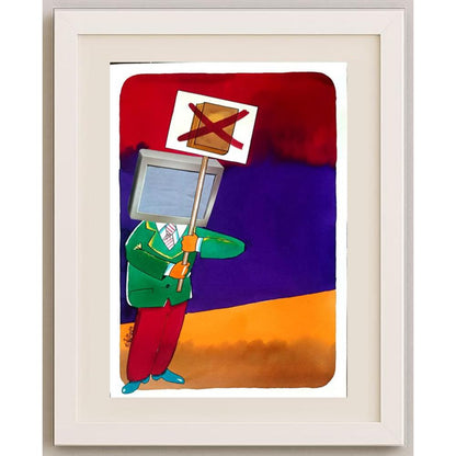 Waleed Naif Mohammed 29x21cm Orijinal Karikatür BOD02607