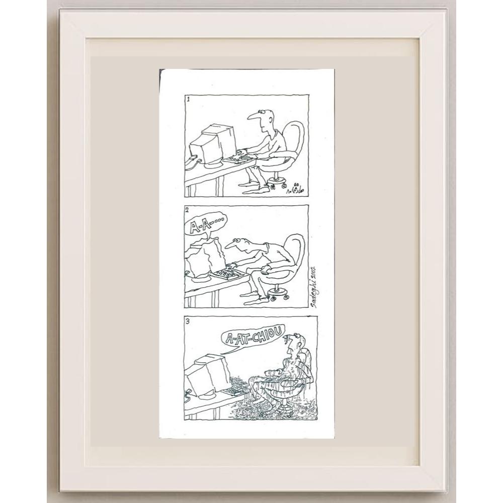Sadeghi Saeed 43x21cm Orijinal Karikatür BOD02608
