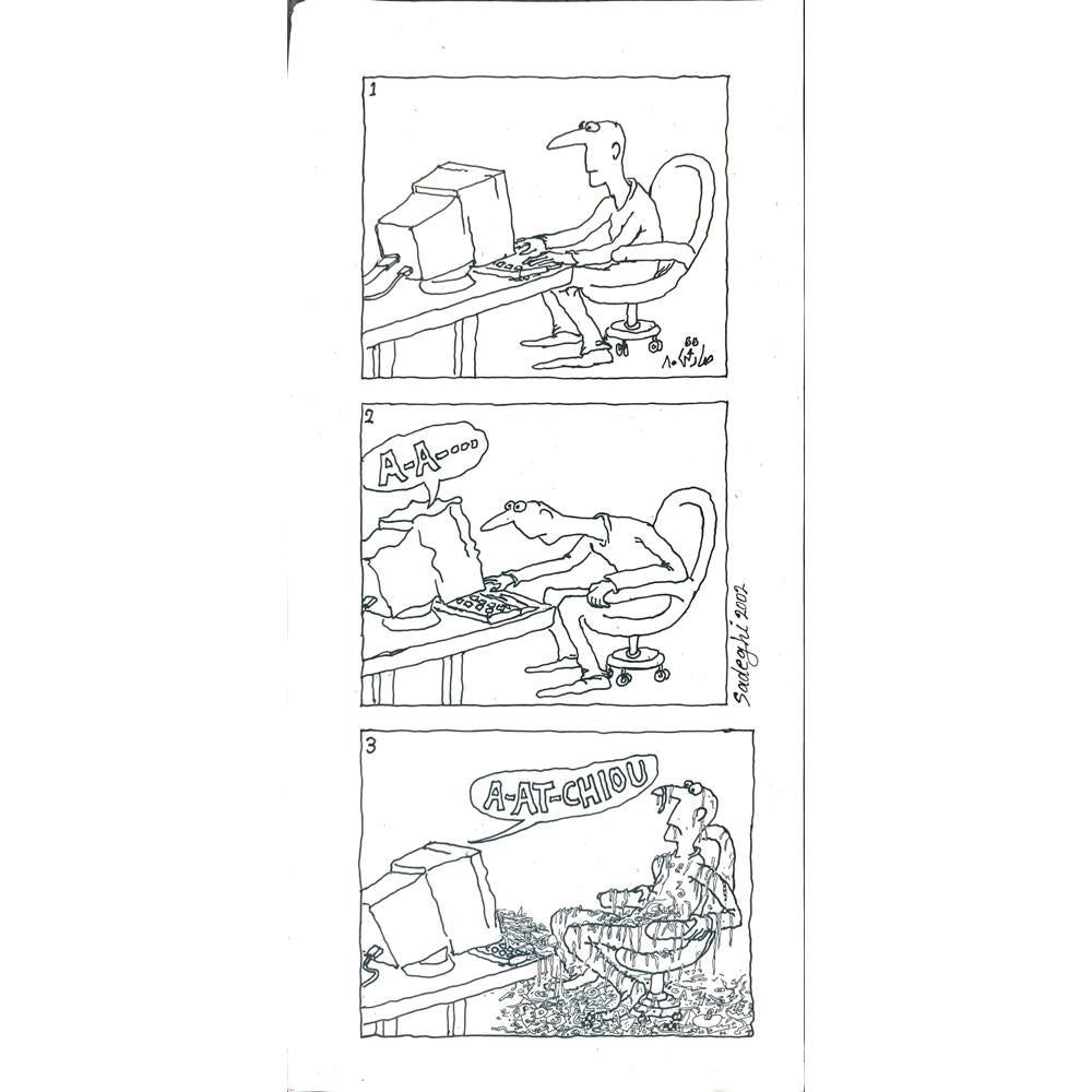 Sadeghi Saeed 43x21cm Orijinal Karikatür BOD02608