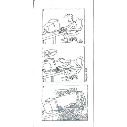 Sadeghi Saeed 43x21cm Orijinal Karikatür BOD02608