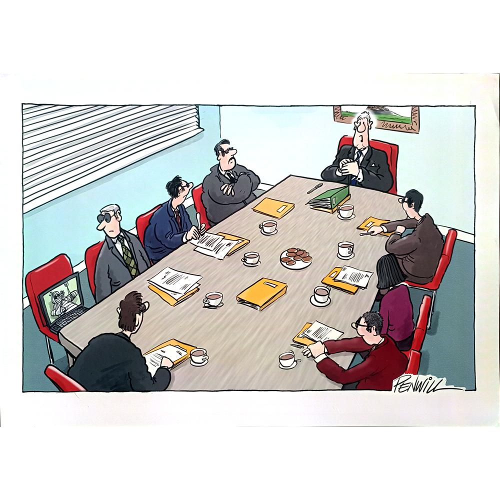 Roger Penwill 43x30cm Orijinal Karikatür BOD02609