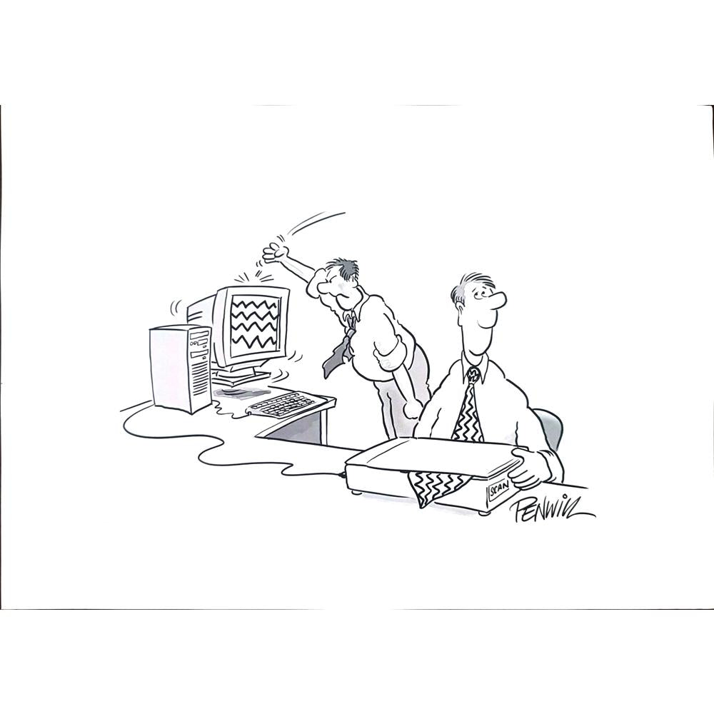 Roger Penwill 43x30cm Orijinal Karikatür BOD02610