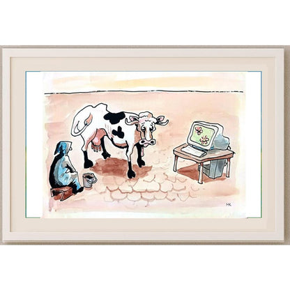 Milivoj Kostic 29x21cm Orijinal Karikatür BOD02611