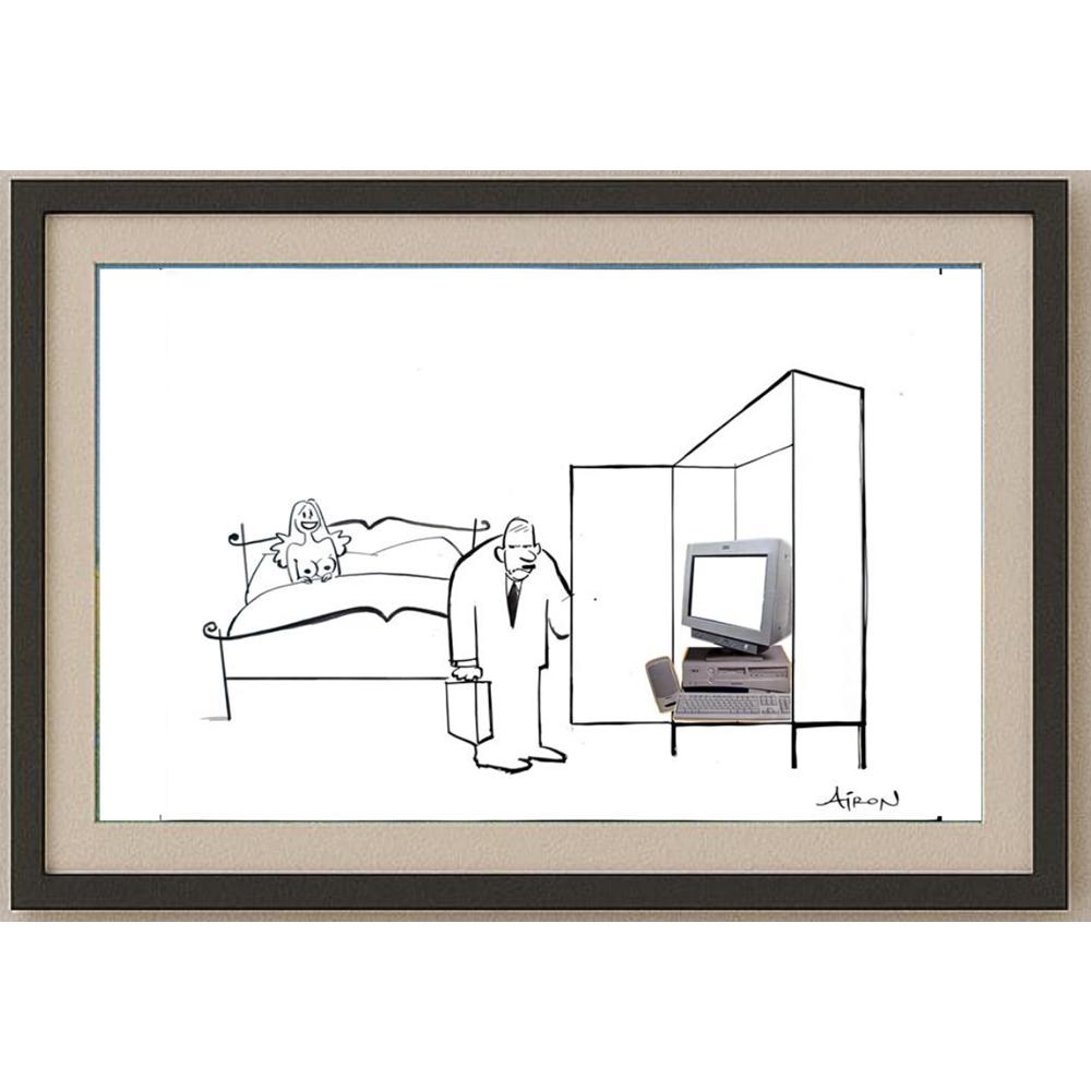 Airon Barretode Lacerda 43x30cm Orijinal Karikatür BOD02613
