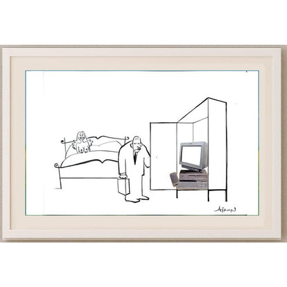 Airon Barretode Lacerda 43x30cm Orijinal Karikatür BOD02613