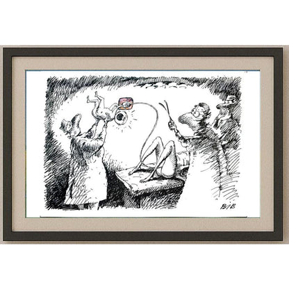 Viacheslav Bibishev 43x30cm Orijinal Karikatür BOD02615