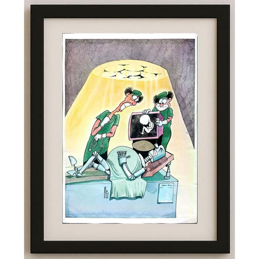 Abdolazehra Aziz Salehi 43x30cm Orijinal Karikatür BOD02616