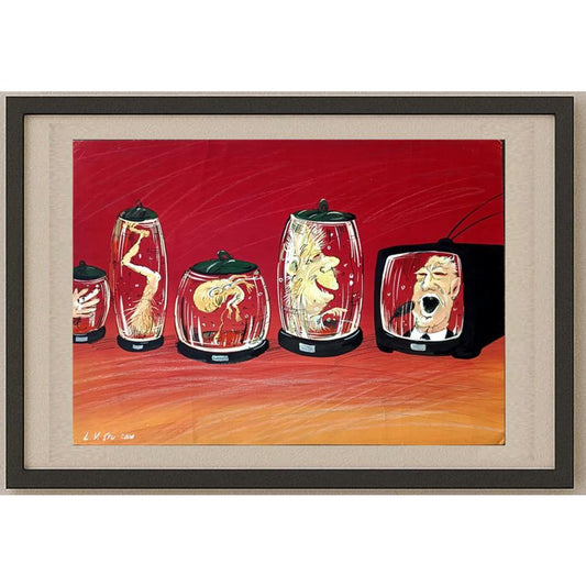 Leonid Storozkhuk 43x30cm Orijinal Karikatür BOD02617