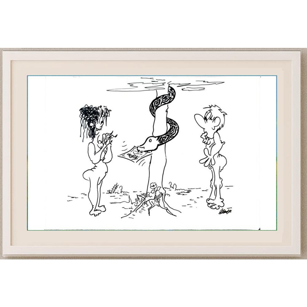 Branko Premuzic 29x21cm Orijinal Karikatür BOD02620