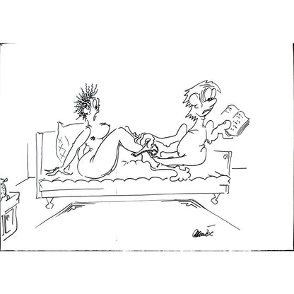 Branko Premuzic 29x21cm Orijinal Karikatür BOD02621