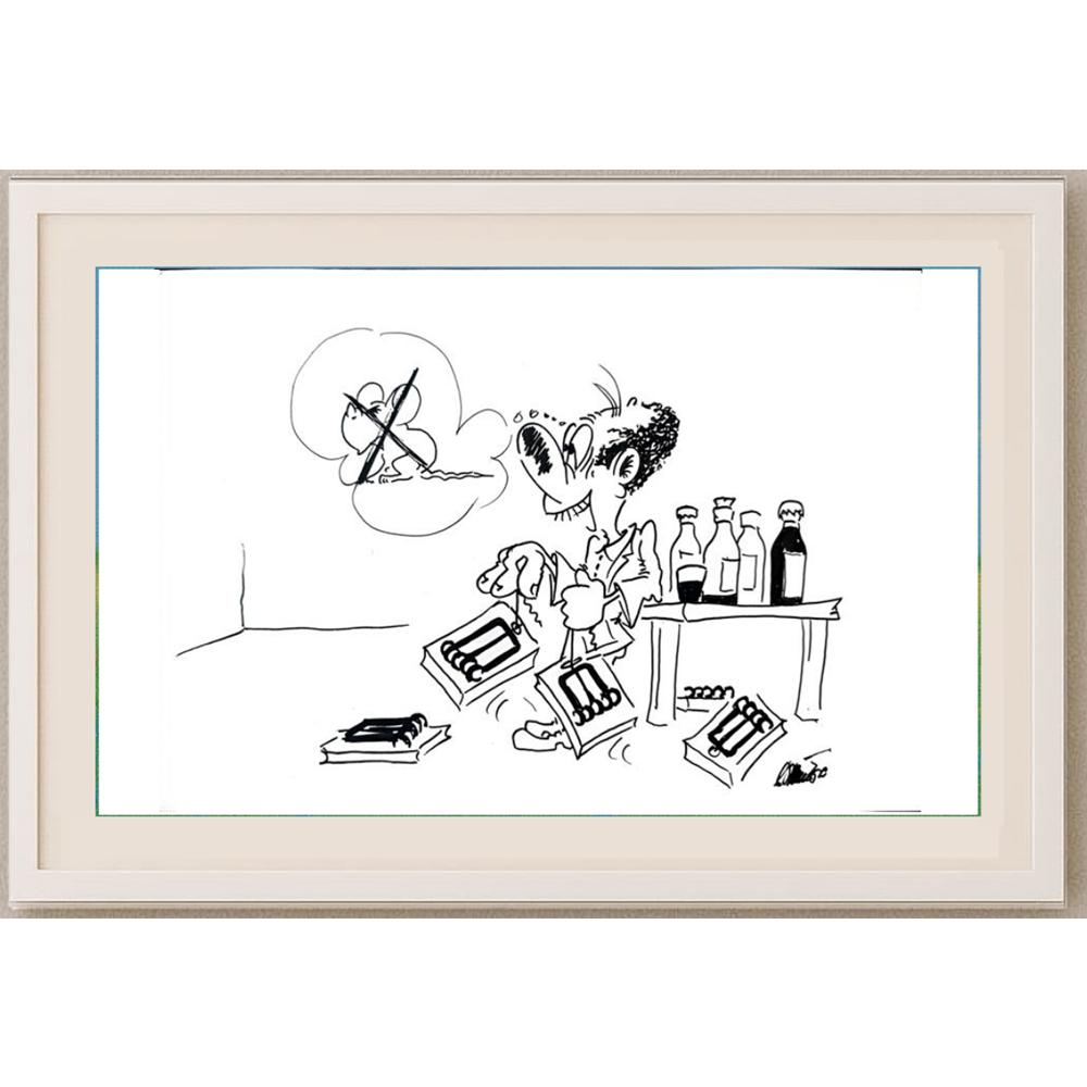 Branko Premuzic 29x21cm Orijinal Karikatür BOD02625