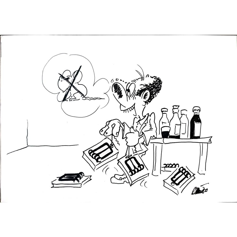 Branko Premuzic 29x21cm Orijinal Karikatür BOD02625