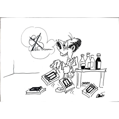 Branko Premuzic 29x21cm Orijinal Karikatür BOD02625