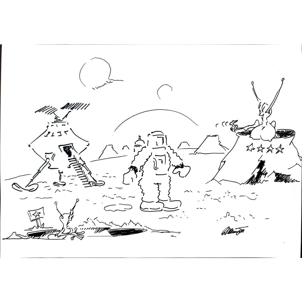 Branko Premuzic 29x21cm Orijinal Karikatür BOD02630