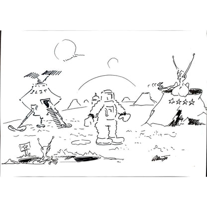 Branko Premuzic 29x21cm Orijinal Karikatür BOD02630