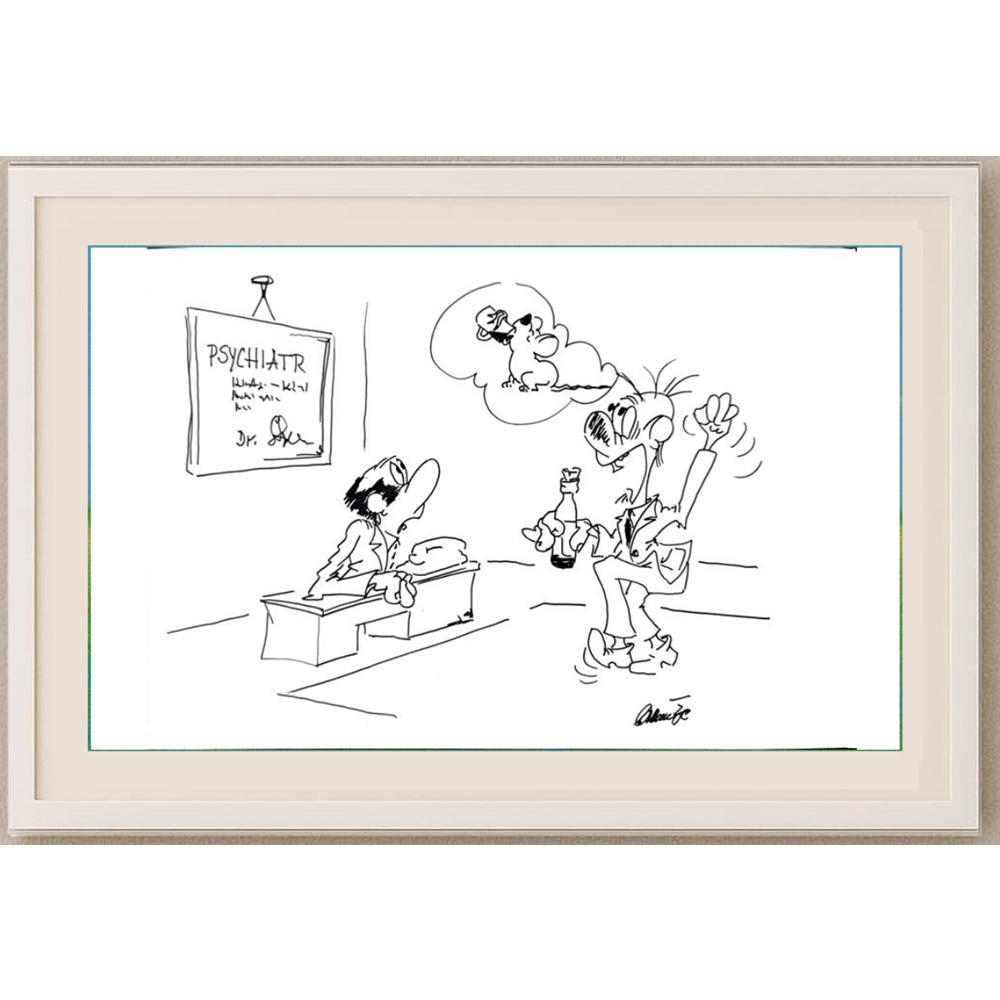Branko Premuzic 29x21cm Orijinal Karikatür BOD02631