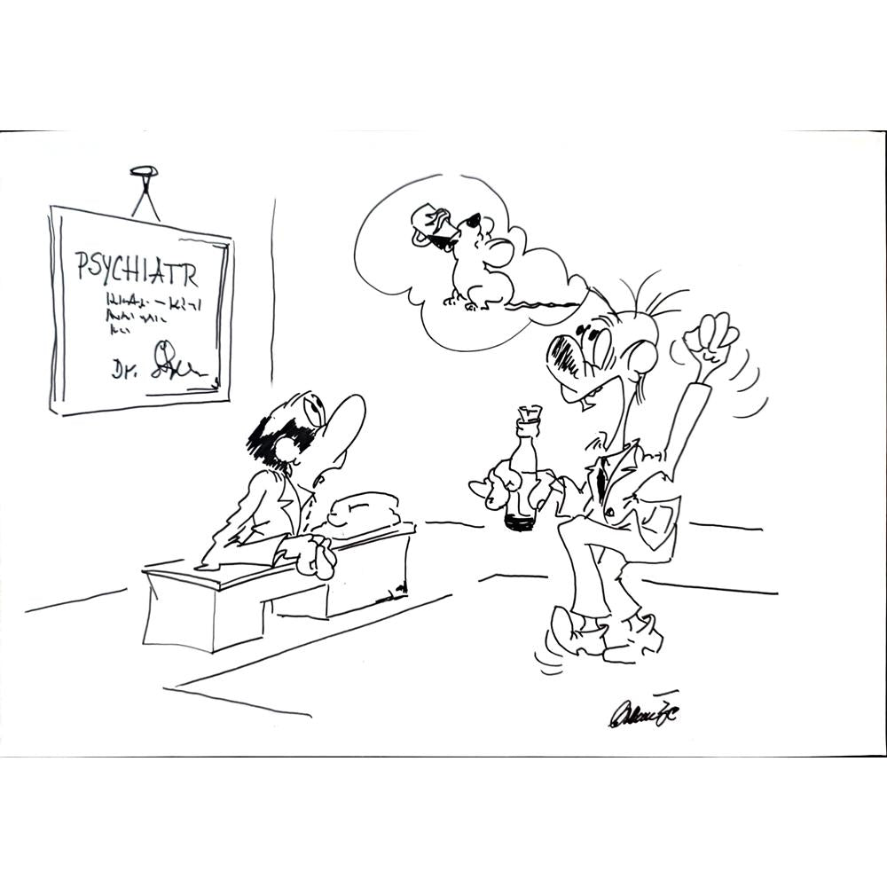 Branko Premuzic 29x21cm Orijinal Karikatür BOD02631