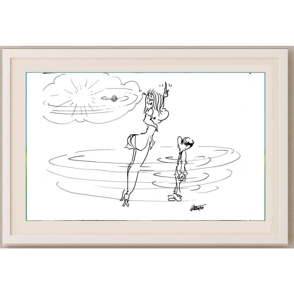 Branko Premuzic 29x21cm Orijinal Karikatür BOD02632