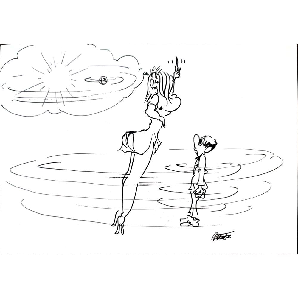 Branko Premuzic 29x21cm Orijinal Karikatür BOD02632