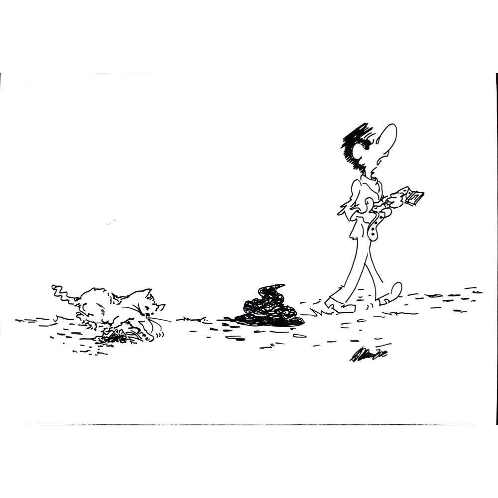 Branko Premuzic 29x21cm Orijinal Karikatür BOD02633