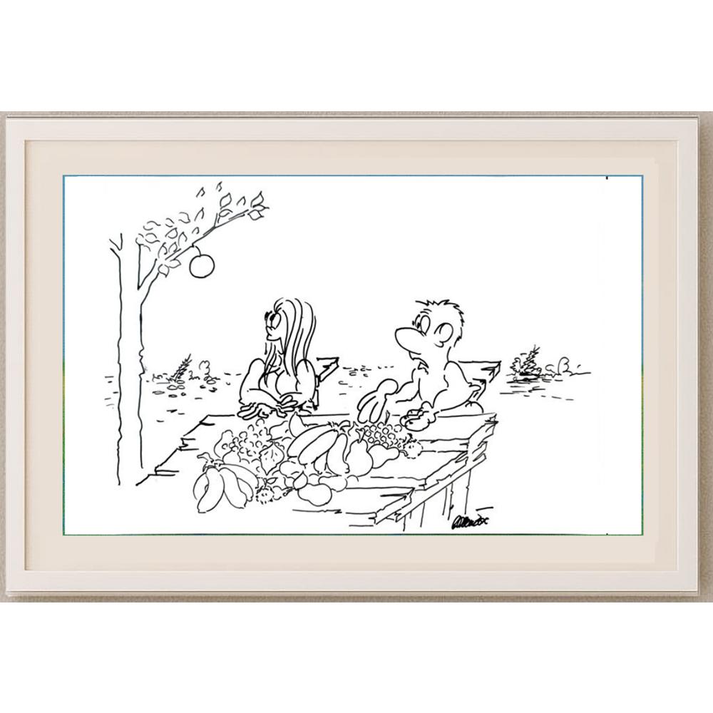 Branko Premuzic 29x21cm Orijinal Karikatür BOD02636